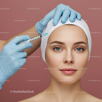 Woman Receiving Facial Injection at Beauty Clinic for Rejuvenation