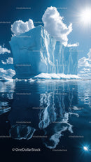 Majestic Blue Iceberg Reflection in Serene Polar Waters