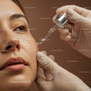 Close-up of Skin Treatment Being Performed with Dermal Serum Adjustment