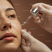 Close-up of Skin Treatment Being Performed with Dermal Serum Adjustment