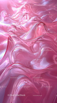 Abstract Pink Swirling Liquid Art with Glossy Finish