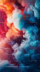 Colorful Smoke Swirls Abstract Background for Creative Projects