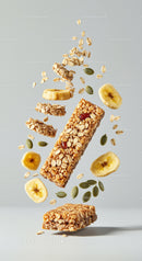 Healthy Granola Bar with Banana and Seeds Ingredients