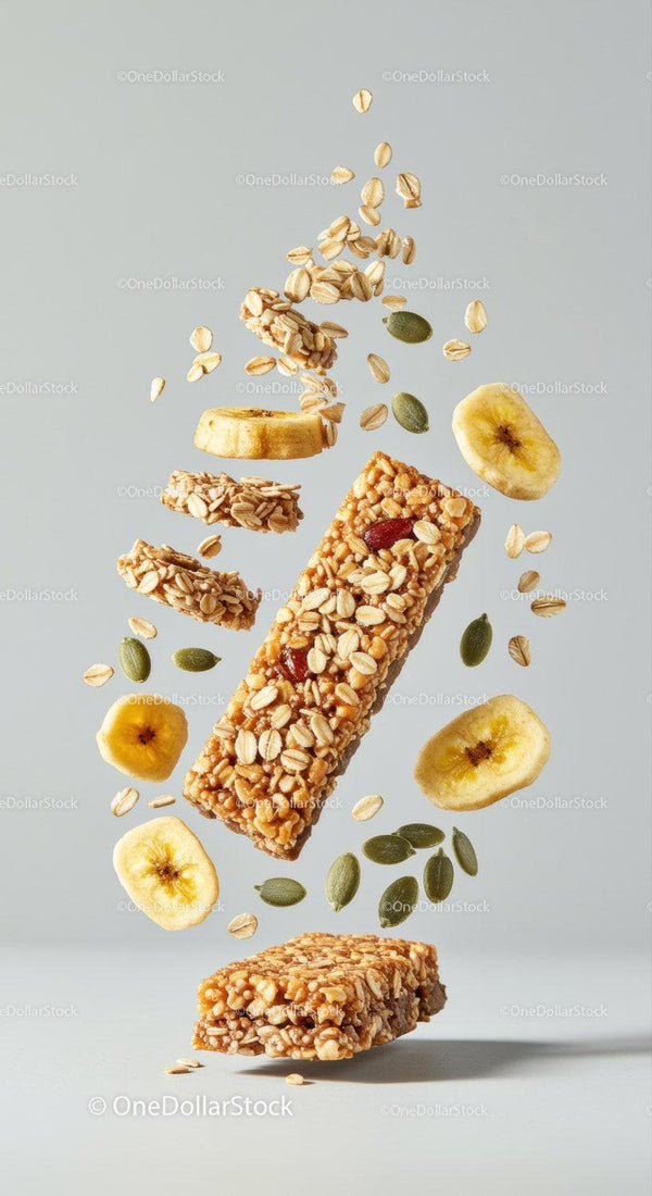 Healthy Granola Bar with Banana and Seeds Ingredients