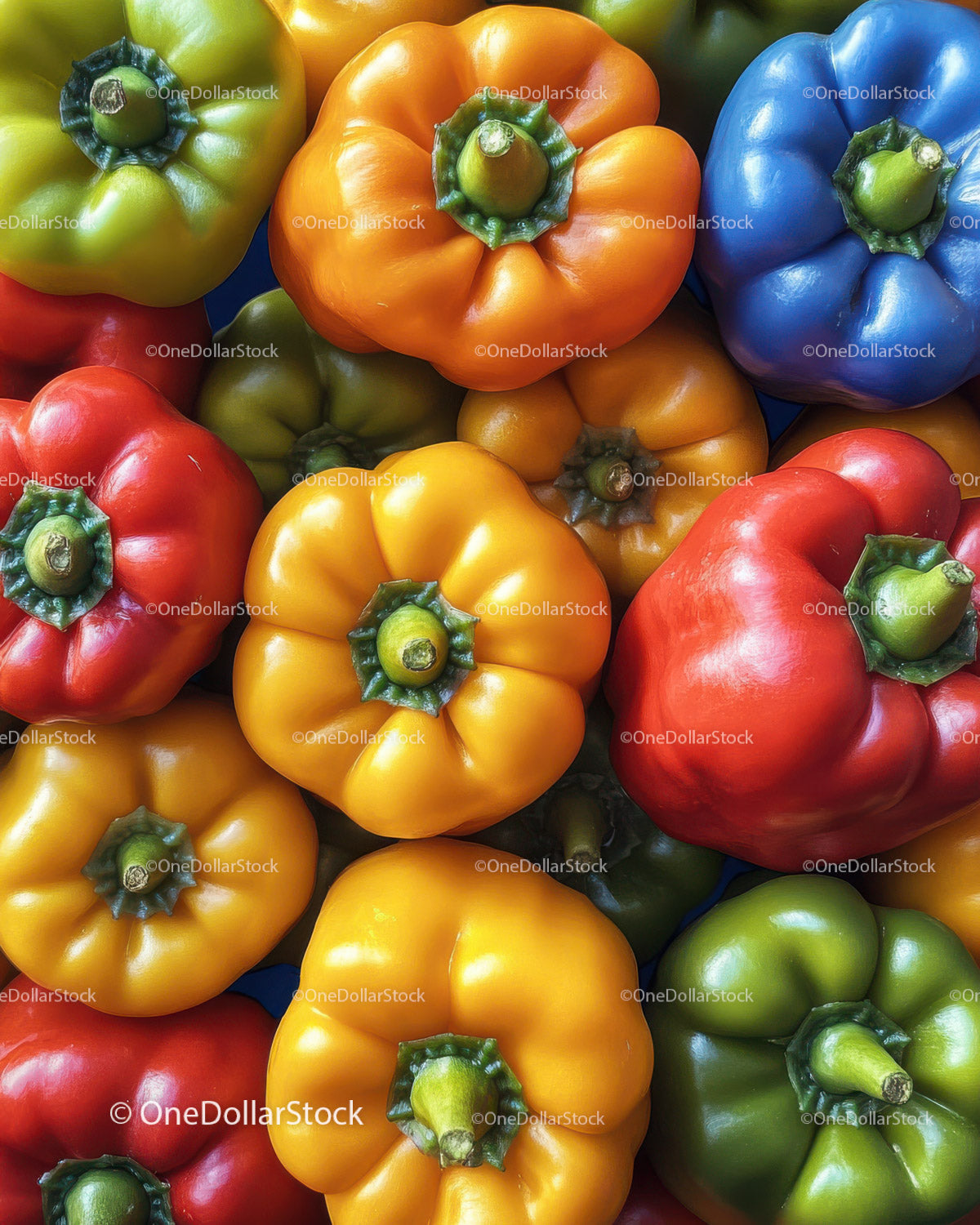 Colorful Bell Peppers in Vibrant Assortment for Fresh Food Advertising