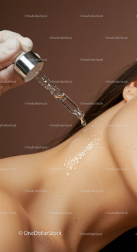 Professional Skincare Treatment with Syringe Application for Skin Rejuvenation