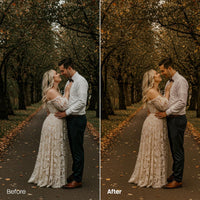 Moody Autumn Wedding XMP presets color grading preview