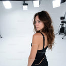 Elegant Young Woman Studio Portrait with Bright Lighting