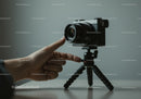 Professional Digital Camera on Tripod for Photography and Content Creation
