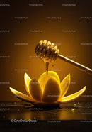Honey Drizzling Over Artfully Cut Orange Slices