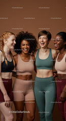 Diverse Women Sharing Joy in Activewear Together