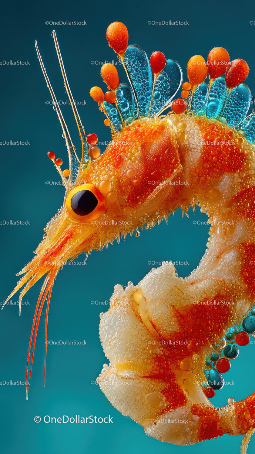 Close-Up of a Colorful Seahorse with Vibrant Coral in Macro Shot