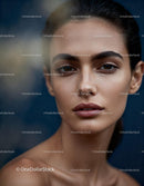 Close-up Portrait of Natural Beauty Woman with Clear Skin