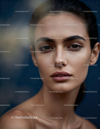 Close-up Portrait of Natural Beauty Woman with Clear Skin