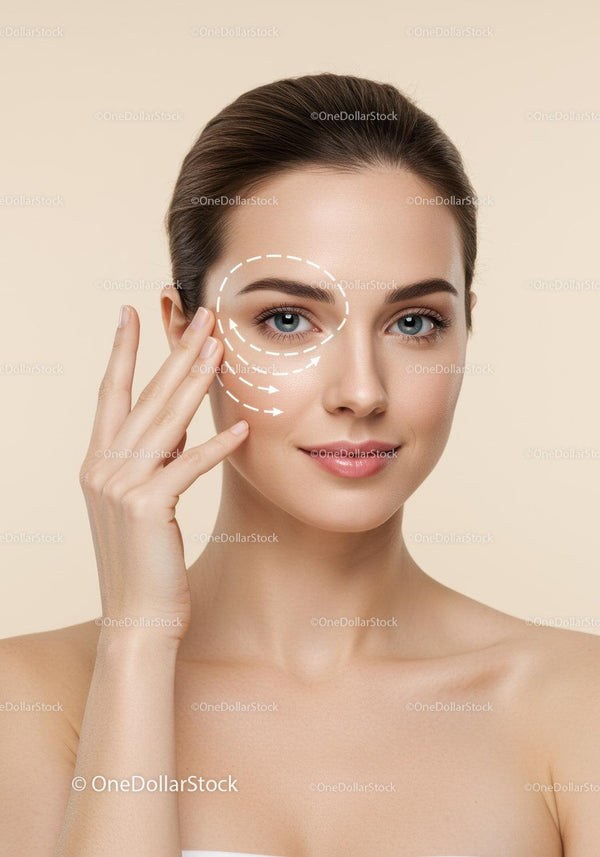 Elegant Woman Receiving Facial Skincare Treatment with Focus on Natural Beauty