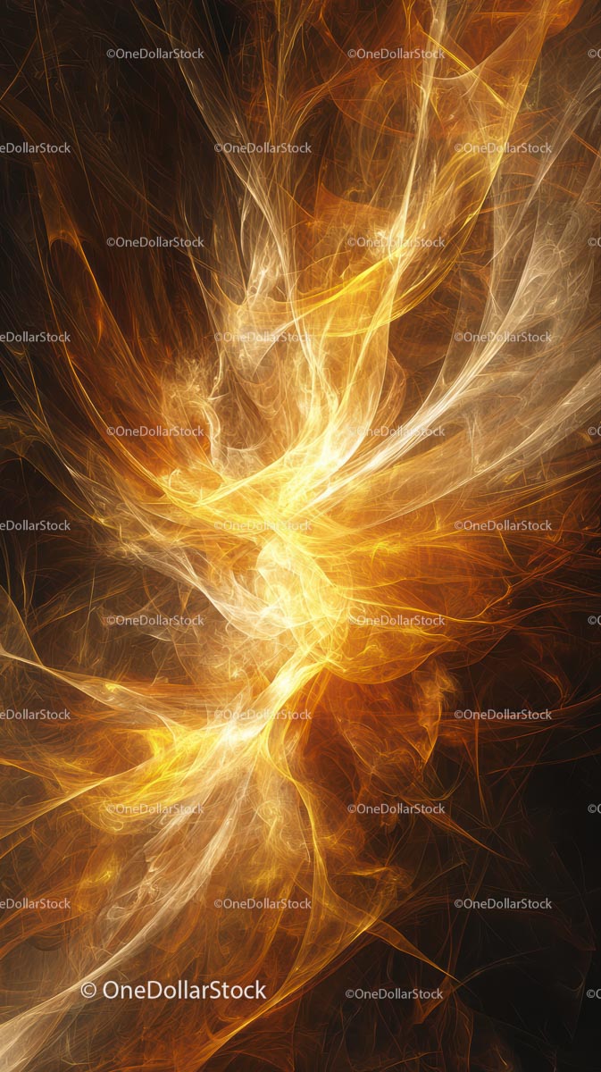 Vibrant Abstract Flames with Dynamic Energy and Bright Light Streaks