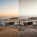 Before and after Mono Warm LUT Pack effect