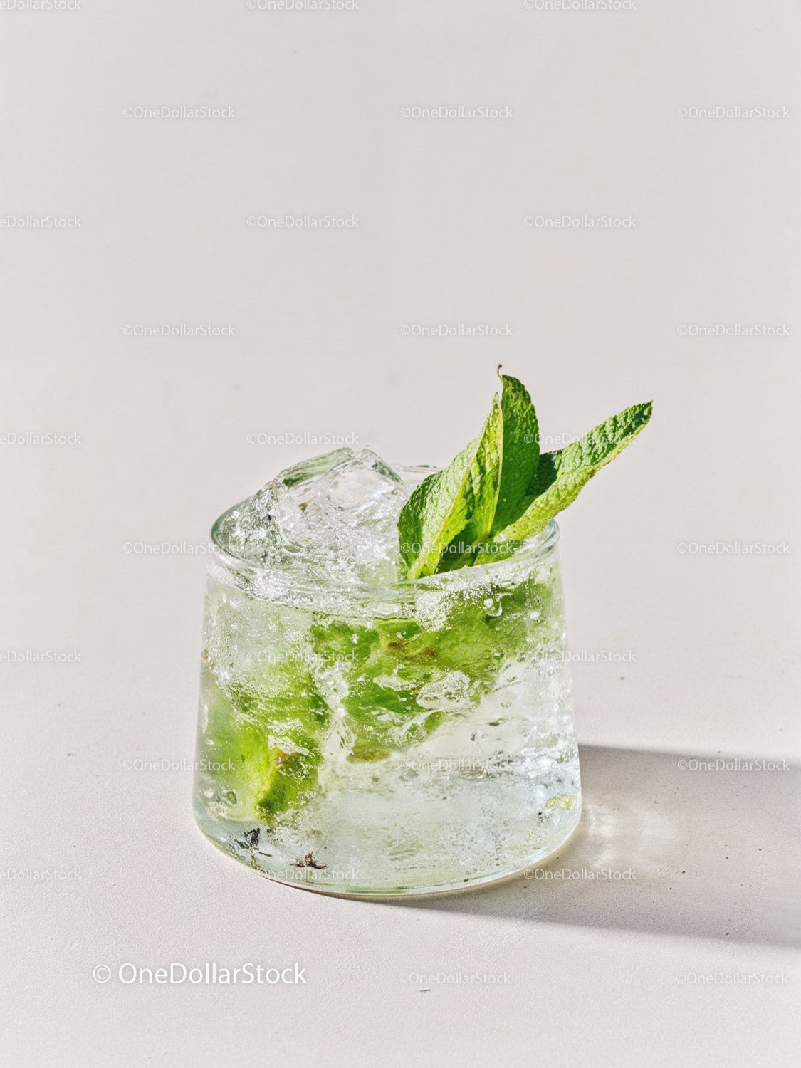 Refreshing Mint Infused Sparkling Water in Glass
