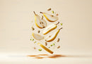 Floating Sliced Pears with Pistachios and Cinnamon Dust