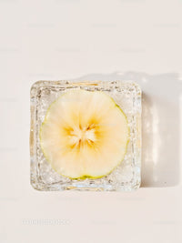 Fresh Apple Slice Frozen Inside Clear Ice Cube