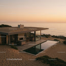 Modern Cliffside House with Glass Walls and Infinity Pool
