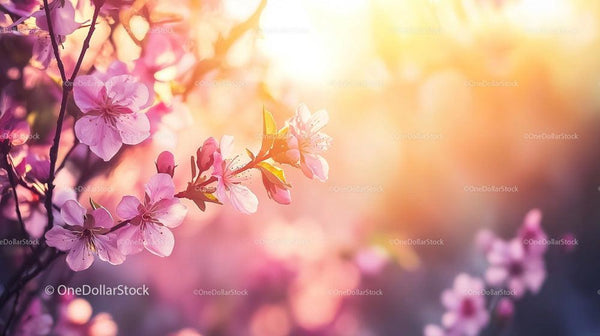 Cherry Blossoms in Soft Spring Light