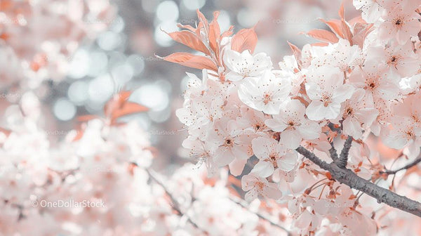 Cherry Blossoms in Soft Pastel Hues