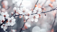 Delicate Cherry Blossoms in Elegant Springtime Bloom