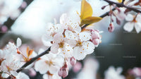 Cherry Blossoms in Full Bloom on a Spring Day