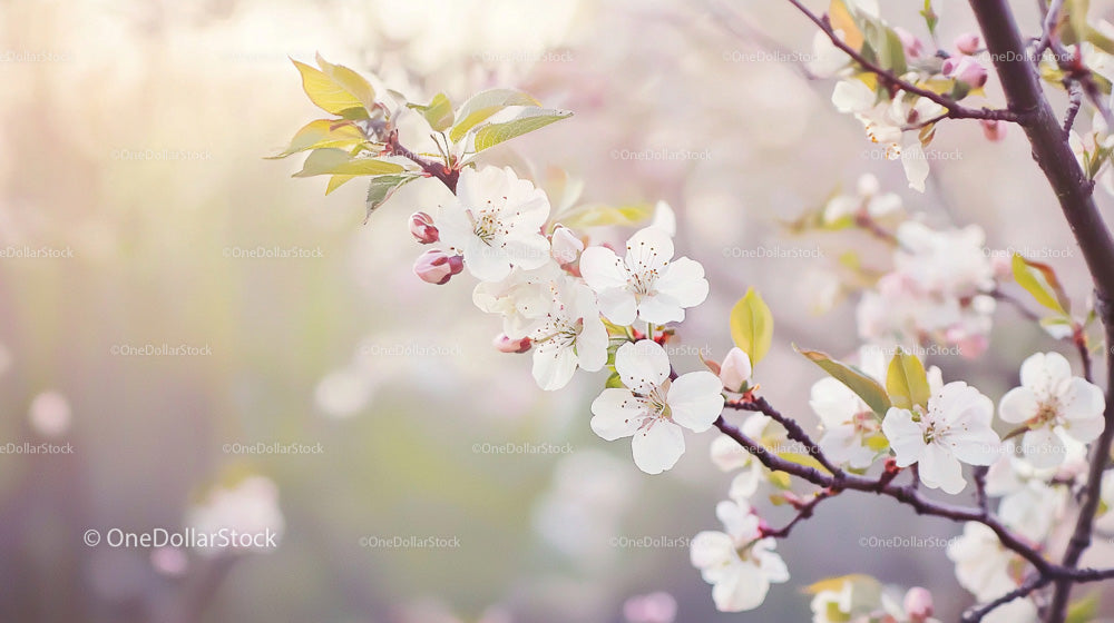 Delicate Cherry Blossoms in Spring Light