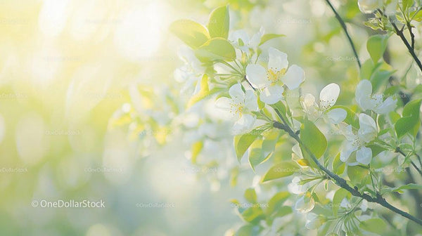 Apple Blossoms in Soft Sunlight