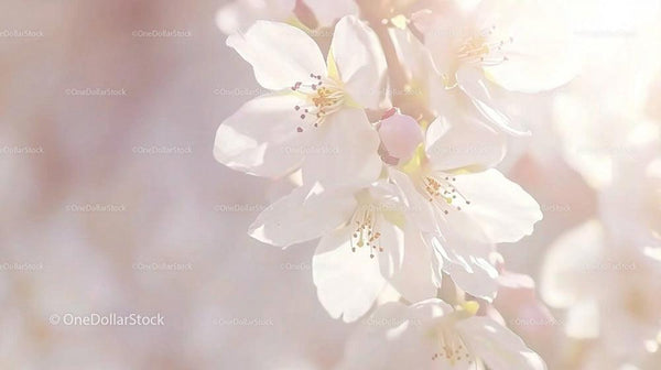 Cherry Blossoms in Soft Sunlight