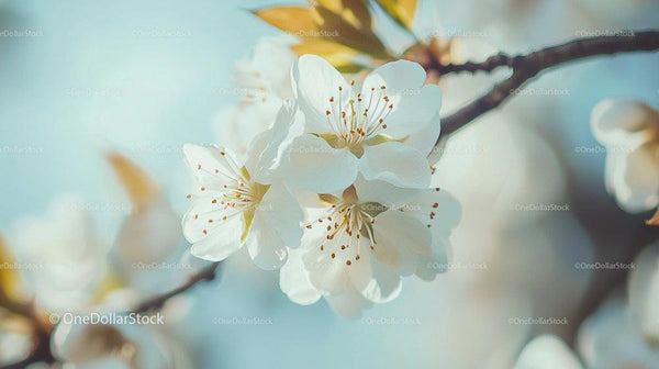 Delicate Cherry Blossoms on a Tranquil Spring Day
