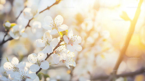 Cherry Blossoms in Soft Morning Light