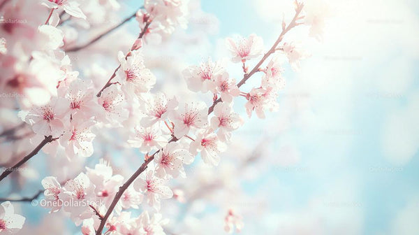 Cherry Blossoms in Full Spring Bloom