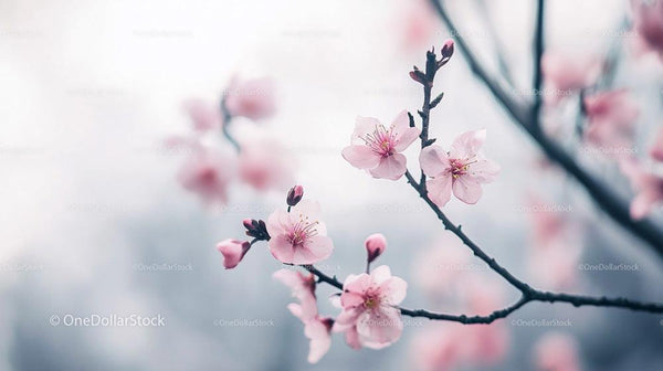 Delicate Cherry Blossoms on a Tranquil Spring Day
