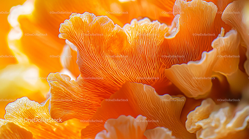 Vivid Orange Coral Texture with Intricate Natural Patterns