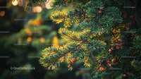 Sunlit Pine Branches in Tranquil Forest Setting