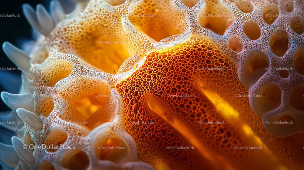 Intricate Macro View of Abstract Organic Structure