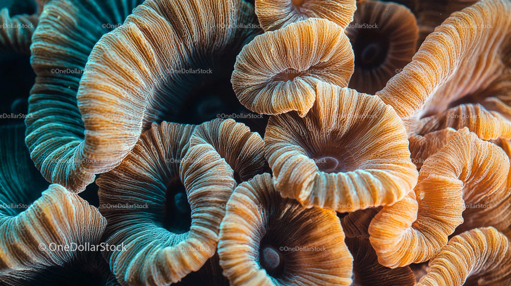 Vibrant Close-Up of Exotic Coral in Underwater Scene