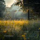 Sunlight Illuminating a Tranquil Summer Meadow