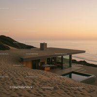 Modern Cliffside House with Glass Walls and Infinity Pool