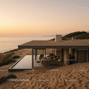 Modern Cliffside House with Glass Walls and Infinity Pool