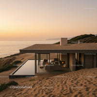 Modern Cliffside House with Glass Walls and Infinity Pool