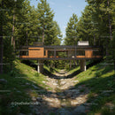 Modern Glass House Nestled in a Lush Forest Setting