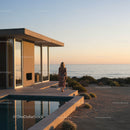 Modern Beach House at Sunset with Ocean View