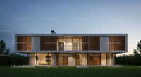 Elegant Modern House with Spacious Glass Windows