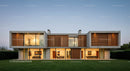 Modern Luxury Home with Glass Facade and Elegant Design