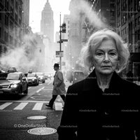 Mature Woman in New York City Street
