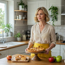 Woman Baking an Apple Pie in a Sunny Kitchen